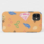 Coques Case-Mate iPhone Supergirl Birds & Bees Orange (Dos (Horizontal))