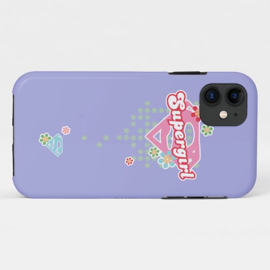 Coques Case-Mate iPhone Supergirl Flower Madness (Dos (Horizontal))