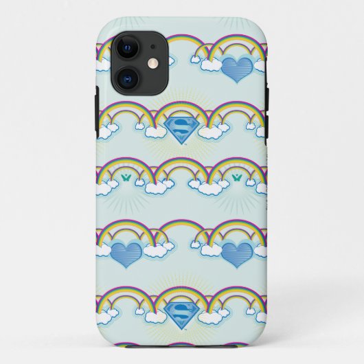 Coques Case-Mate iPhone Supergirl Motif arc-en-ciel (Dos)