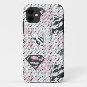 Coque Case-Mate Pour iPhone Supergirl Motif de logo rose et blanc