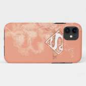 Coques Case-Mate iPhone Supergirl Pêche motif floral (Dos (Horizontal))