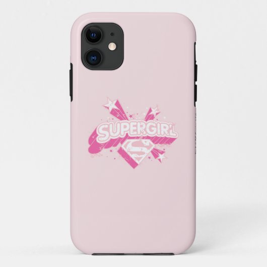 Coques Case-Mate iPhone Supergirl Stars et Logo (Dos)