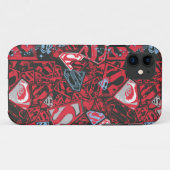 Coques Case-Mate iPhone Supergirl Stary Red Pattern (Dos (Horizontal))