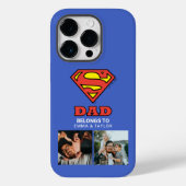 Coques Case-Mate iPhone Superman | "Ce Super Papa Appartient À" (Verso)