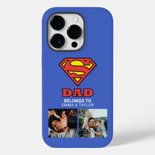 Coques Case-Mate iPhone Superman | "Ce Super Papa Appartient À" (Verso)
