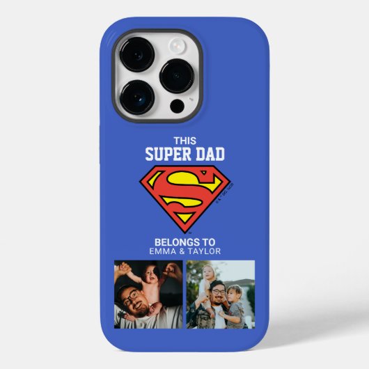 Coques Case-Mate iPhone Superman | "Ce Super Papa Appartient À" (Verso)