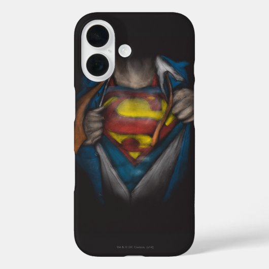 Coques Case-Mate iPhone Superman | Esquisse de révélation de la poitrine c (Verso)