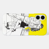 Coques Case-Mate iPhone Superman noir et blanc 5 (Verso (horizontal))