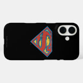 Coques Case-Mate iPhone Superman S-Shield | Bleu Plan - Logo (Verso (horizontal))