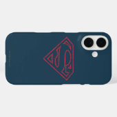 Coques Case-Mate iPhone Superman S-Shield | Logo en ligne rouge (Verso (horizontal))