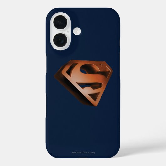 Coques Case-Mate iPhone Superman S-Shield | Logo Grainy 3D (Verso)