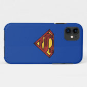 Coques Case-Mate iPhone Superman S-Shield | Logo rouge foncé (Dos (Horizontal))