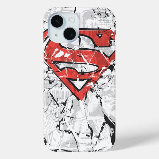 Coques Case-Mate iPhone Superman Stylisé | Logo comique découpé (Verso)