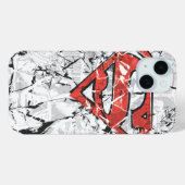 Coques Case-Mate iPhone Superman Stylisé | Logo comique découpé (Verso (horizontal))