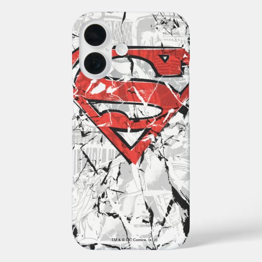 Coques Case-Mate iPhone Superman Stylisé | Logo comique découpé (Verso)