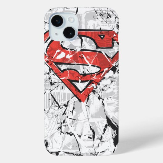 Coques Case-Mate iPhone Superman Stylisé | Logo comique découpé (Verso)