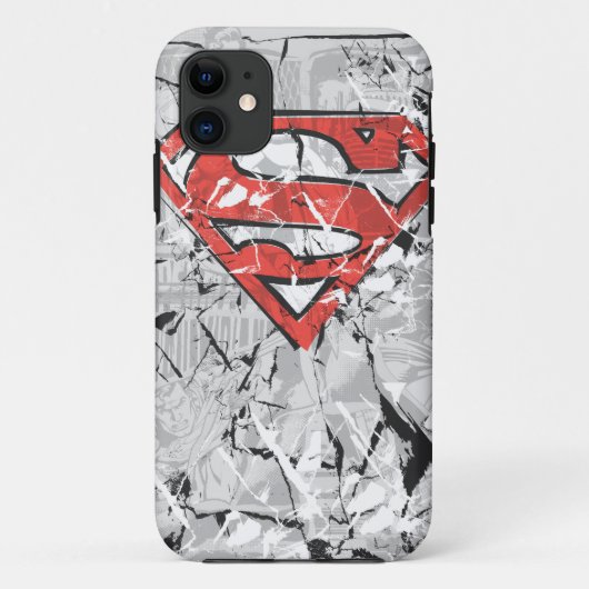 Coques Case-Mate iPhone Superman Stylisé | Logo comique découpé (Dos)