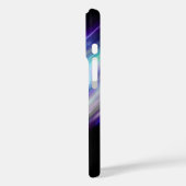 Coques Case-Mate iPhone Superman Stylisé | Logo de Burst Bleu brillant (Verso / Gauche)