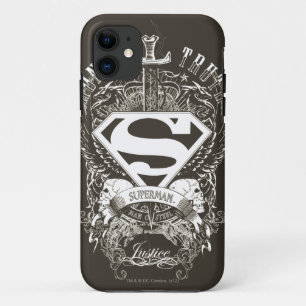 Coques Pour iPhone Superman Stylisé Logo d'honneur, de vérité et