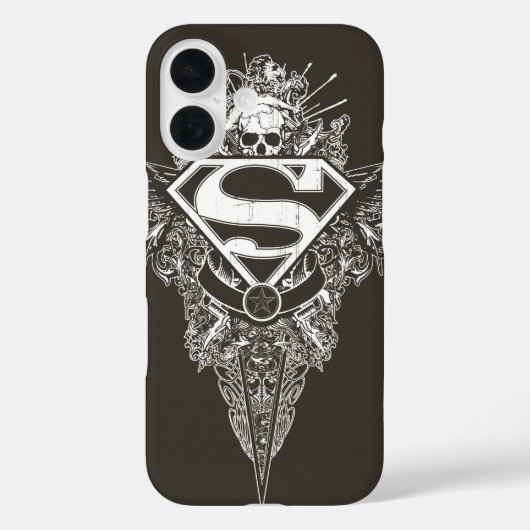 Coques Case-Mate iPhone Superman Stylisé | Logo étoile et crâne (Verso)