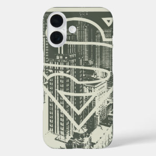 Coques iPhone 16 Superman Stylisé   Logo Green Metropolis