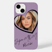 Coques Case-Mate iPhone SuperMOM Photo Elegant Moderne violet (Verso)