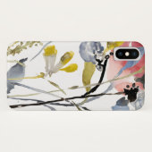 Coques Case-Mate iPhone Superposition de fleurs - Aquarelle Fleurs pastel (Dos (Horizontal))