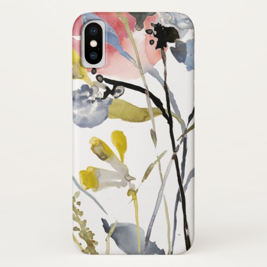 Coques Case-Mate iPhone Superposition de fleurs - Aquarelle Fleurs pastel (Dos)