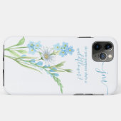 Coques Case-Mate iPhone Supposez-vous qu'elle soit un Monogramme bleu Fleu (Dos (Horizontal))