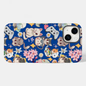Coques Case-Mate iPhone Surcharge d'Anime Motif Bleu BG (Verso (horizontal))