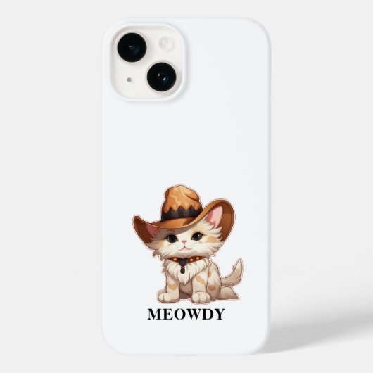 Coques Case-Mate iPhone Surcharge de laideur Meowdy Western Cat (Verso)