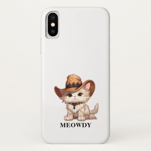 Coques Case-Mate iPhone Surcharge de laideur Meowdy Western Cat (Dos)