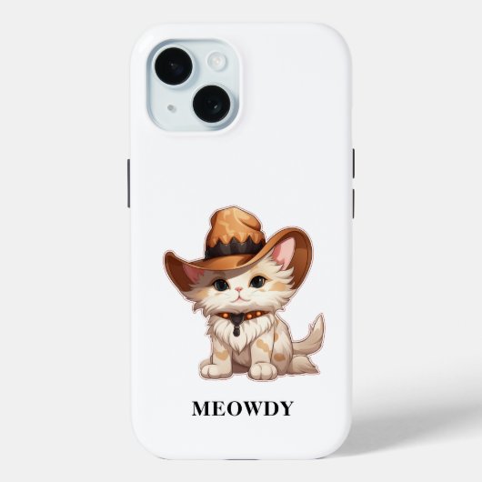 Coques Case-Mate iPhone Surcharge de laideur Meowdy Western Cat (Verso)