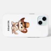 Coques Case-Mate iPhone Surcharge de laideur Meowdy Western Cat (Verso (horizontal))