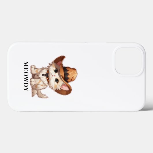 Coques Case-Mate iPhone Surcharge de laideur Meowdy Western Cat (Verso (horizontal))