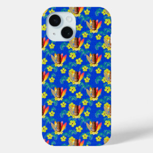 Coque Pour iPhone 15 Surf Et Masque Tiki
