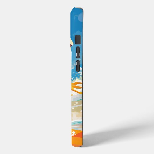 Coques Case-Mate iPhone Surf Gecko Riding Les Vagues (Verso / Gauche)