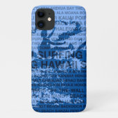 Coques Case-Mate iPhone Surf Hawaii Cutback Hawaiian Surfer - Bleu (Dos)