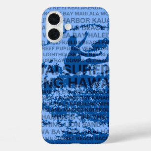 Coques iPhone 16 Plus Surf Hawaii Cutback Hawaiian Surfer - Bleu