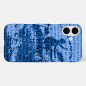 Coques Case-Mate iPhone Surf Hawaii Cutback Hawaiian Surfer - Bleu (Verso (horizontal))