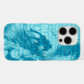 Coques Case-Mate iPhone Surf Hawaii Green Room Hawaiian Surfer - Aqua  (Verso (horizontal))