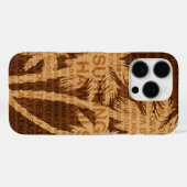 Coques Case-Mate iPhone Surf Hawaii Palmiers Faux Wood Tropical (Verso (horizontal))