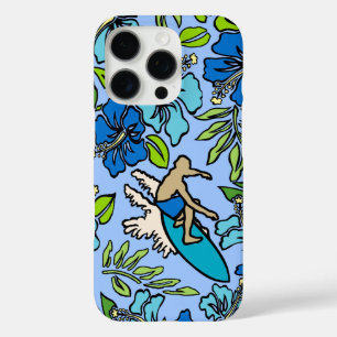 Coques iPhone 16 Pro Surf Pareau Hawaiian Hibiscus Surf Multi Blues