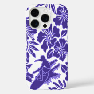 Coques iPhone 16 Pro Surf Pareau Hawaiian Hibiscus Surf Purple