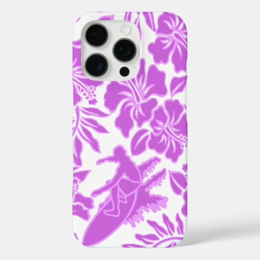Coques Case-Mate iPhone Surf Pareau Hawaiian Hibiscus Surf Rose (Verso)