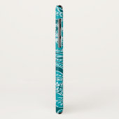 Coques Case-Mate iPhone Surf Pareau Hawaiian Hibiscus Surf Turquoise (Dos/Gauche)