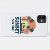 Coques Case-Mate iPhone Surf - Surf au coucher du soleil  (Dos (Horizontal))