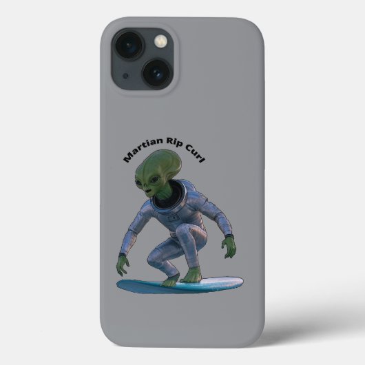 Coques Case-Mate iPhone Surf Surf Espace de surf Martian Riding a Wave URM (Verso)