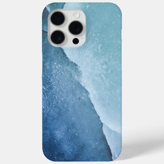 Coques Case-Mate iPhone Surface de glace bleu vif (Verso)