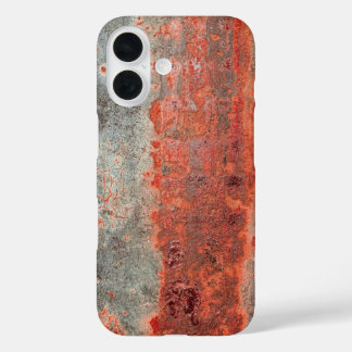 Coques iPhone 16 Surface métallique rouillée avec des racks
